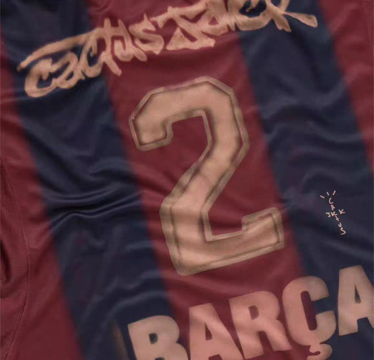 Travis Scott X Barcelona retro jersey